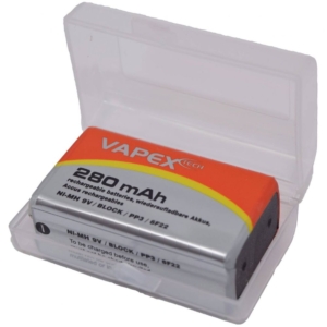 Vapextech PP3 280mAh NiMH Rechargeable Battery with Case
