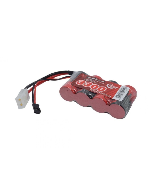 4.8V 3300mAh NiMH Battery Pack Vapextech Twin Lead with Tamiya & Futaba Connectors