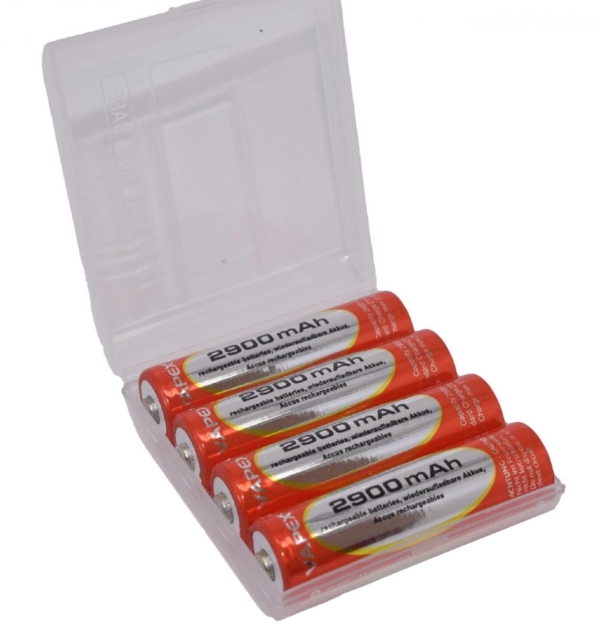 4 x AA 2900mAh Rechargeable batteries - Vapextech