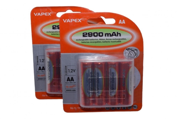 4 x AA 2900mAh Rechargeable batteries - Vapextech - Image 2