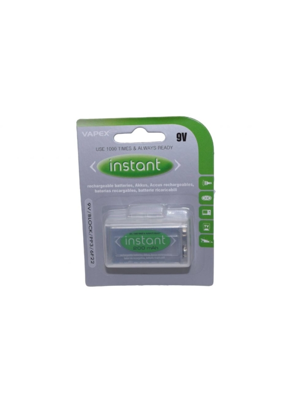 Vapextech PP3 200mAh NiMH Instance LSD Rechargeable Battery with Case - Image 2