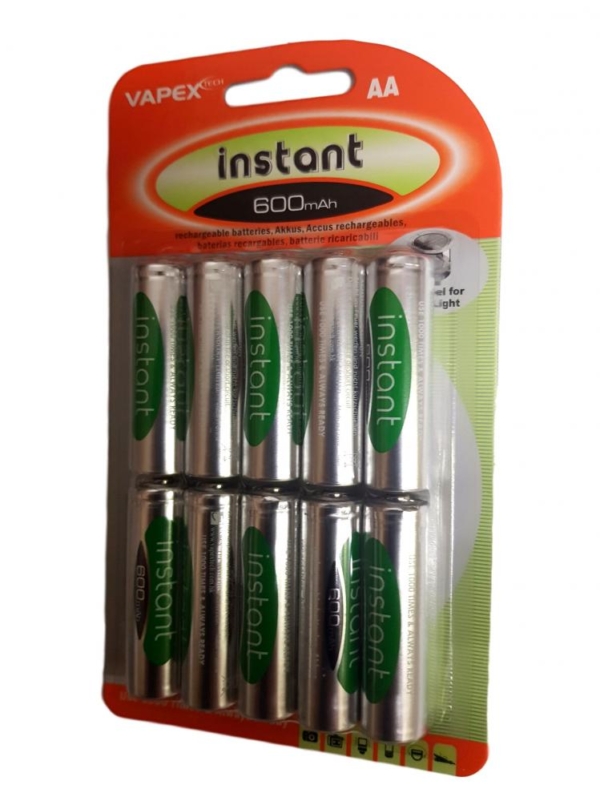 10 x AA 1.2V 600mAh NiMH Rechargeable Garden Solar Light Batteries LSD INSTANCE - Image 2