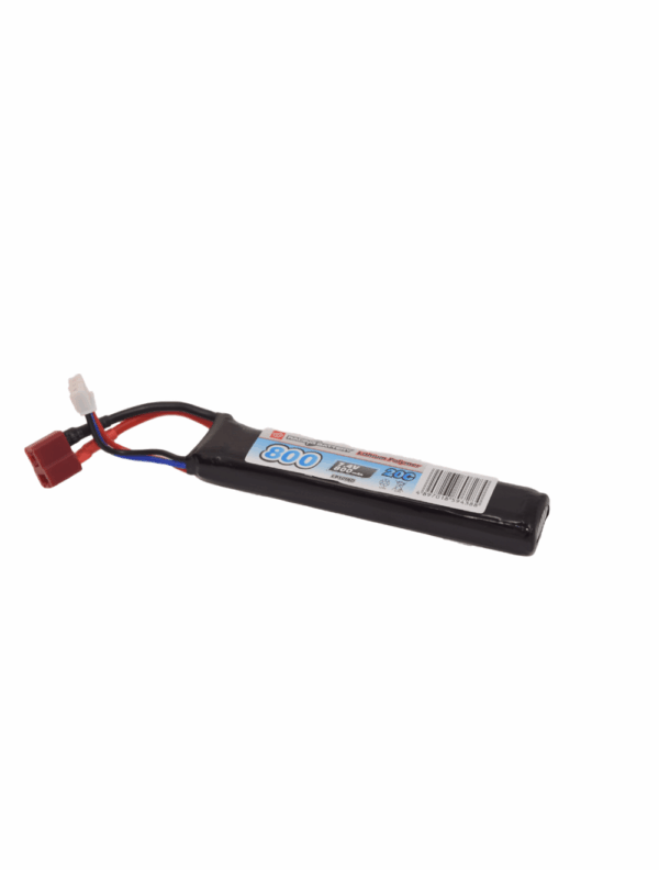 Vapextech Airsoft 7.4V 800mAh 25C LiPo Stick Battery with Case (LP101A) - Image 2