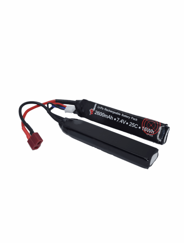 Vapextech Airsoft 7.4V 2600mAh 25C LiPo Stick Battery with Case (LP305)
