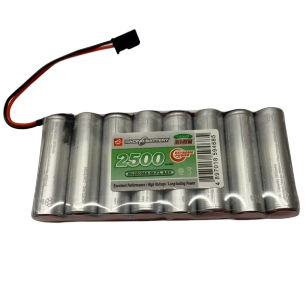 Rechargeable Battery 9.6V 2500mAh AA Flat Futaba Transmitter LSD Vapextech UK TX Pack