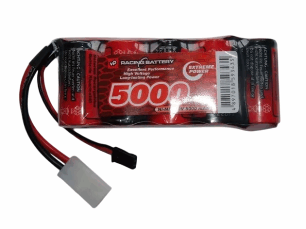 Rechargeable Battery Pack 6V 5000mAh SubC NiMH Tamiya Futaba Twin Lead Vapextech